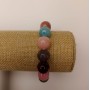 Elastic bracelet with toned quartz 'Assortment' (artificial acrylic) smooth beads, diameter 12.5 mm, length 18 cm