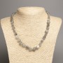 Labradorite Faceted Bead Necklace, diameter 5×8–10 mm, length 50 cm