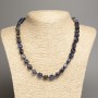 Faceted Sodalite Gemstone Necklace, diameter 5–10 mm, length 50 cm