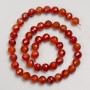 Carnelian Beads - Faceted 8mm on Thread, 38cm+