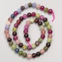 Tourmaline Beads — Smooth Round Balls on Thread, 6mm Diameter +/-, 38cm Length +/-
