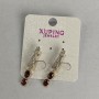 Xuping Earrings with Red Stone, 30x4 mm, 18K Gold Plating