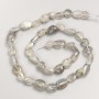 Beads of natural labradorite, faceted on thread, diameter 7×10 mm, length 40 cm