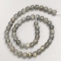 Labradorite natural stone beads, smooth round beads on thread, 8 mm diameter ±, length 38 cm ±