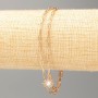 Xuping Bracelet, 18K Gold Plating, length 18–21 cm, thickness 2 mm ±, with sun motif and white stones