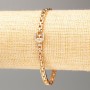 Bracelet Xuping 18K Gold Plating, 19 cm length, 4 mm thick, with white crystals