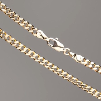 Xuping Chain with 18K Gold Plating Armor-Link, 50 cm Length, 3.5 mm Thickness