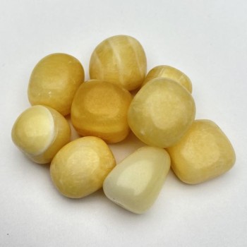 Souvenir natural stone Yellow Onyx faceting 22x18mm (+/-) 100g pack