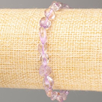 Bracelet with natural amethyst - tumbled stones, diameter 8x5 mm, length 18 cm