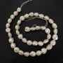 Freshwater Pearl Strand, diameter 9×8 mm, length 40 cm ± with gasoline iridescence