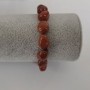 Red jasper bracelet made of natural stone, tumbled beads on elastic, diameter 13x10 mm ±, length 18 cm