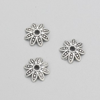 End Cap Hardware, metal color silver, diameter 10x3 mm (±), packaging -20 g, 80 (±) pcs