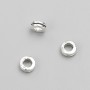 Bead insert findings, diameter 6x3 mm, 50 pcs ±, metal color 'silver'