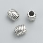 Bead insert findings, diameter 9×8 mm, pack 20 g, 12 pcs ±, metal color "silver"