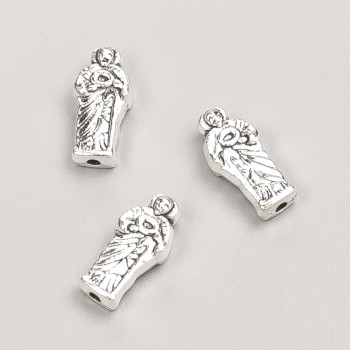 Bead insert fitting 'Icon', diameter 13×6×4 mm, packed 20 g, 23 pcs +/-, metal color 'Silver'