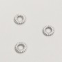 Bead-insert findings, diameter 6×1 mm, packaging 20 g, 156 pcs ±, metal color silver