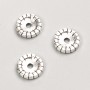 Bead-insert findings, diameter 10x2 mm, packaging 20 g, 27 pcs +/-, metal color "silver"