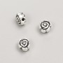Bead-insert finding 'Flower', diameter 7×4mm, packaging 20 g, 39 pcs +/-, metal color 'silver'
