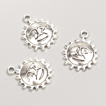 Sun Pendant Findings, diameter 21×16×3 mm, packaging 11 pcs ± 20 g