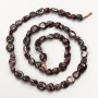 Faceted Garnet Beads, Natural Stone, diameter 8x7 mm, length 41 cm on thread
