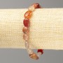 Bracelet of natural carnelian, faceted beads on elastic, diameter 11x8 mm +/-, length 18 cm