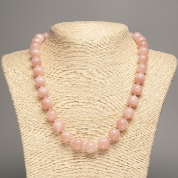 Necklace 'Celestite' with smooth beads