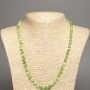 Necklace 'Colors of Summer' white-green smooth beads, 6 mm diameter, 50 cm length, made of white nephrite (synthetically dyed)