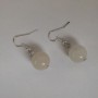Earrings Mountain Crystal (artificial acrylic), 12 mm diameter, 33 mm length