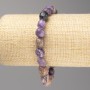 Charoite Stone Bracelet, Faceted Beads, 10x12mm ±, on Elastic Cord, Length 18 cm+