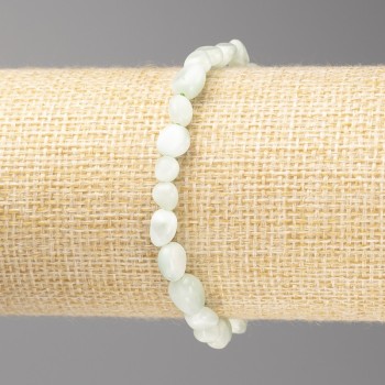Larimar Bracelet, natural stone faceted beads, diameter 7x6mm, length 18 cm (stretch)