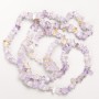 Amethyst beads, natural stone granules on thread, diameter 8x3 mm, length 80 cm +