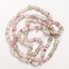 Tinted Quartz Beads Assortment on Beading Thread, Natural Stone Chips, 7x3 mm, 86 cm length