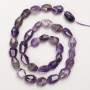Amethyst beads, natural stone, faceted on thread, diameter 8x10 mm, length 40 cm