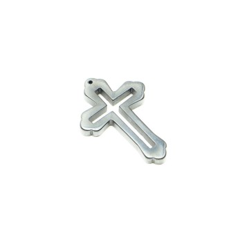 Hematite Cross Pendant, dimensions 30.5 x 44 x 4.5 mm+