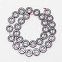 Hematite Beads Round 14×4 mm, inner hole 8 mm, 41 cm length on thread