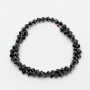 Hematite Beads Polygonal, 6x6 mm diameter, 40 cm length on thread