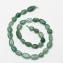 Faceted nephrite beads, natural stone, 9×12 mm diameter, length 39 cm ± on thread