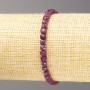 Natural Ruby Bracelet, Faceted 4mm Beads, 18 cm (Stretch)
