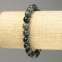 Ocean Jasper bracelet with smooth round beads, 9 mm diameter, 18 cm length (stretch)