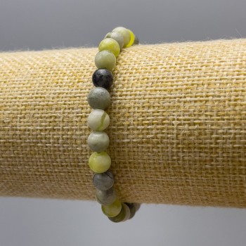 Bracelet 'Ofit' (artificial acrylic) smooth beads, 6.5 mm diameter, 18 cm length (stretch)