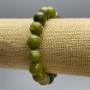 Jadeite Bracelet (artificial acrylic) smooth beads, diameter 12mm ±, length 18cm (stretch)