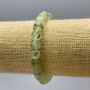 Prenite bracelet with natural stone, faceted cube, 8 mm diameter, 18 cm length (stretch)