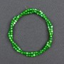 Beads dyed green mother-of-pearl, cylindrical, 3.5×3.5 mm, length 40 cm on thread