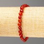 Carnelian bracelet with natural stone, faceted coin beads, diameter 6x5 mm, length 18 cm (stretch)