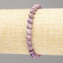 Phosphosiderite bracelet with a faceted bead, natural stone, 6 mm diameter, 18 cm length (stretch)