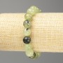 Prenite Bracelet with natural stone smooth beads, diameter 10 mm (±), on elastic, length 18 cm (stretch)