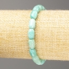 Natural Amazonite Bracelet with Barrel Beads, 9×6 mm, 18 cm Length (Stretch)