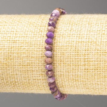 Bracelet made of natural phosphosiderite, faceted rondel beads, diameter 5×3.5 mm, length 18 cm (stretch)