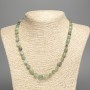 Natural Kunzite green faceted beads necklace, diameter 7–8 mm, length 50 cm+