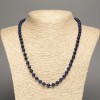 Lazurite necklace with natural stone, smooth bead, 6mm diameter, 50cm length +